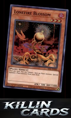 1st Edition Lonefire Blossom SESL-EN040 YuGiOh Super Rare Secret Slayers Card NM