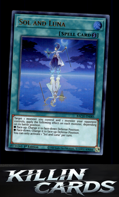 1st Edition Sol and Luna BACH-EN085 YuGiOh Ultra Rare Battle of Chaos Card NM