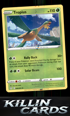 Tropius 006/203 Pokemon Rare SWSH07: Evolving Skies Card NM