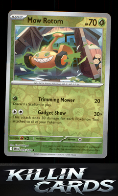 Reverse Holofoil Mow Rotom 009/182 Pokemon Common SV10: Destined Rivals Card NM