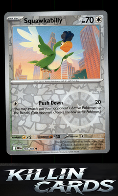 Reverse Holofoil Squawkabilly 160/182 Pokemon Common SV10: Destined Rivals Card
