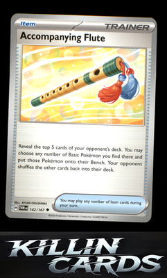 Accompanying Flute 142/167 Pokemon Uncommon SV06: Twilight Masquerade Card NM