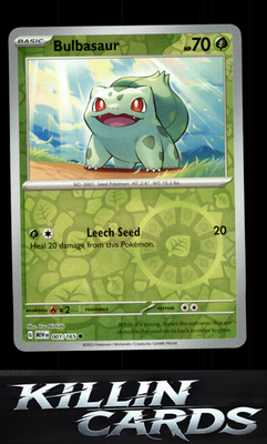 Bulbasaur - 001/165 001/165 Pokemon Common SV: Scarlet & Violet 151 Card NM