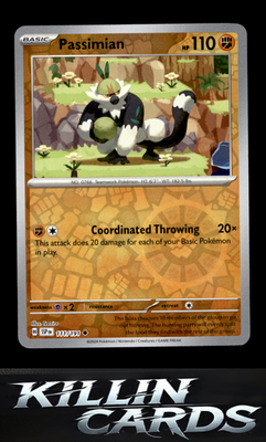 Reverse Holofoil Passimian 111/191 Pokemon Uncommon SV08: Surging Sparks Card NM