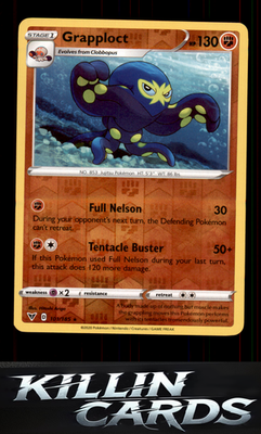 Reverse Holofoil Grapploct 101/185 Pokemon Rare SWSH04: Vivid Voltage Card NM