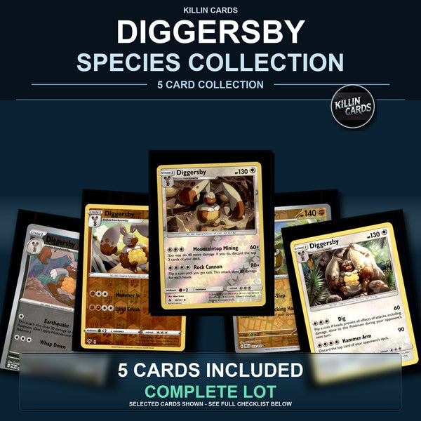 Pokemon TCG Diggersby Species Collection 5 Different Cards