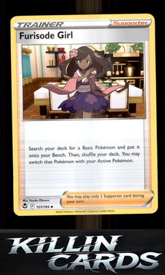 Furisode Girl 157/195 Pokemon Uncommon SWSH12: Silver Tempest Card NM