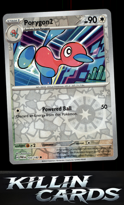 Reverse Holofoil Porygon2 143/182 Pokemon Common SV04: Paradox Rift Card NM