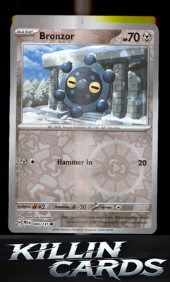 Reverse Holofoil Bronzor 066/131 Pokemon Common SV: Prismatic Evolutions Card NM