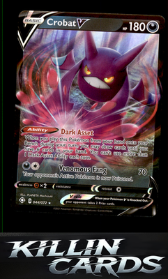 Crobat V 044/072 Pokemon Ultra Rare Shining Fates Card NM