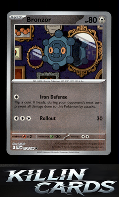 Reverse Holofoil Bronzor 071/094 Pokemon Common ME02: Phantasmal Flames Card NM