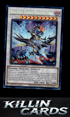 1st Edition Red-Eyes Zombie Dragon Lord MP23-EN083 YuGiOh Prismatic Secret Rare