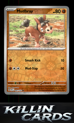 Reverse Holofoil Mudbray 091/162 Pokemon Common SV05: Temporal Forces Card NM