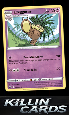 Exeggutor 058/159 Pokemon Rare SWSH: Crown Zenith Card NM