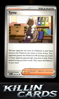 Tyme 190/191 Pokemon Uncommon SV08: Surging Sparks Card NM
