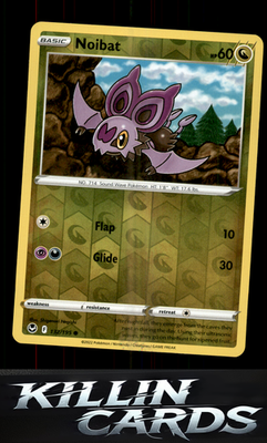 Reverse Holofoil Noibat 132/195 Pokemon Common SWSH12: Silver Tempest Card NM