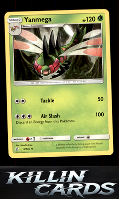 Yanmega 3/236 Pokemon Uncommon SM - Unified Minds Card NM