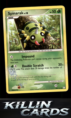 Spinarak 103/123 Pokemon Common Mysterious Treasures Card LP