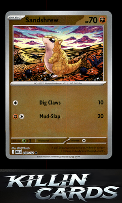 Reverse Holofoil Sandshrew 068/132 Pokemon Common ME01: Mega Evolution Card NM