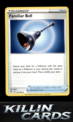 Familiar Bell 161/189 Pokemon Uncommon SWSH03: Darkness Ablaze Card NM