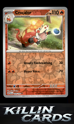Reverse Holofoil Crocalor - 036/193 036/193 Pokemon Uncommon SV02: Paldea Evolve