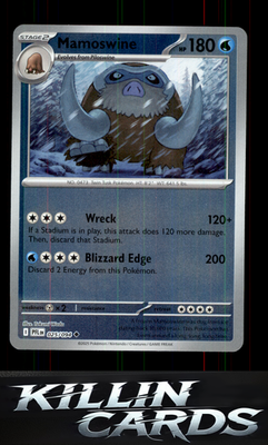 Reverse Holofoil Mamoswine 025/094 Pokemon Uncommon ME02: Phantasmal Flames Card