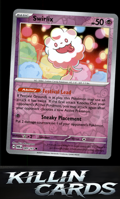 Reverse Holofoil Swirlix 089/167 Pokemon Common SV06: Twilight Masquerade Card N