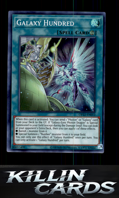 Galaxy Hundred OP22-EN012 YuGiOh Super Rare OTS Tournament Pack 22 Card NM