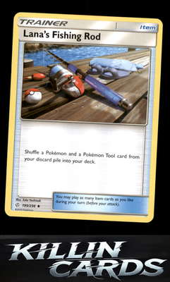 Lana's Fishing Rod 195/236 Pokemon Uncommon SM - Cosmic Eclipse Card NM