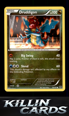 Druddigon 70/101 Pokemon Common Plasma Blast Card NM