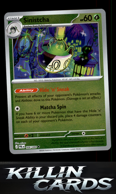 Reverse Holofoil Sinistcha 006/084 Pokemon Uncommon ME05: Pitch Black Card NM