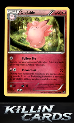 Clefable 71/111 Pokemon Uncommon XY - Furious Fists Card NM