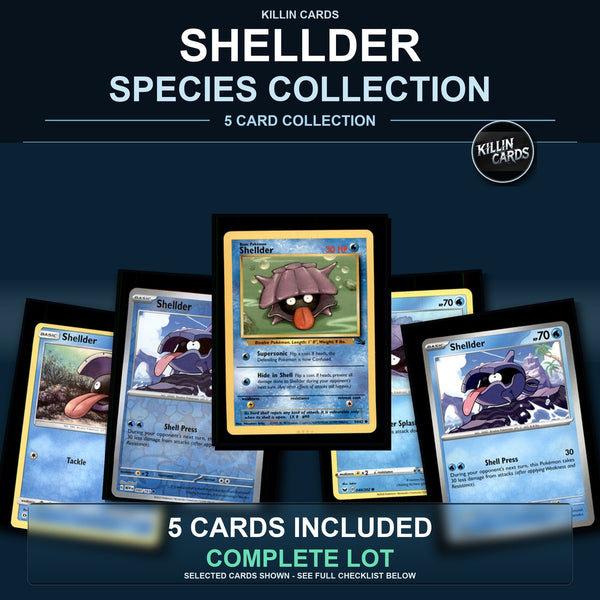 Pokemon TCG Shellder Species Collection 5 Different Cards