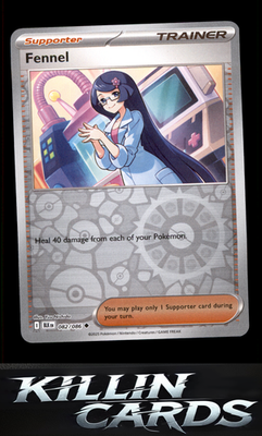 Reverse Holofoil Fennel 082/086 Pokemon Uncommon SV: Black Bolt Card NM