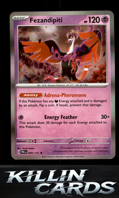 Fezandipiti 045/131 Pokemon Rare SV: Prismatic Evolutions Card NM