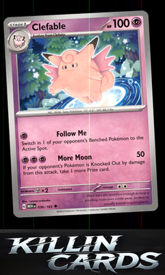 Clefable 036/165 Pokemon Uncommon SV: Scarlet & Violet 151 Card NM