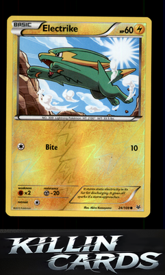 Reverse Holofoil Electrike 24/108 Pokemon Common XY - Roaring Skies Card NM