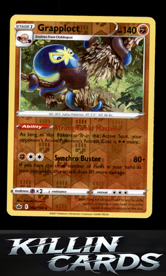 Reverse Holofoil Grapploct 092/198 Pokemon Holo Rare SWSH06: Chilling Reign Card