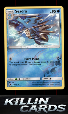 Reverse Holofoil Seadra 17/70 Pokemon Uncommon Dragon Majesty Card NM