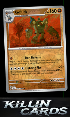 Reverse Holofoil Golurk 088/162 Pokemon Uncommon SV05: Temporal Forces Card NM