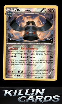 Reverse Holofoil Bronzong 61/124 Pokemon Rare XY - Fates Collide Card NM