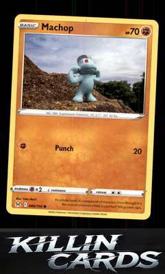 Machop 086/196 Pokemon Common SWSH11: Lost Origin Card NM