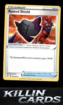Rusted Shield 061/072 Pokemon Uncommon Shining Fates Card NM
