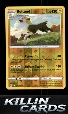 Reverse Holofoil Boltund 053/163 Pokemon Rare SWSH05: Battle Styles Card NM
