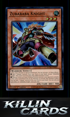 1st Edition Zubababa Knight DUAD-EN001 YuGiOh Super Rare Duelist's Advance Card