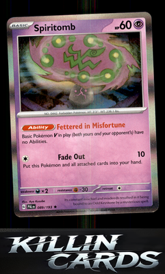 Spiritomb 089/193 Pokemon Rare SV02: Paldea Evolved Card NM