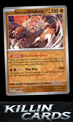 Bloodmoon Ursaluna 054/131 Pokemon Rare SV: Prismatic Evolutions Card NM