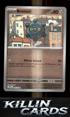 Reverse Holofoil Bronzor 063/084 Pokemon Common ME05: Pitch Black Card NM