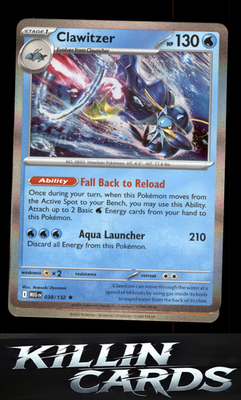 Clawitzer - 038/132 038/132 Pokemon Rare ME01: Mega Evolution Card NM