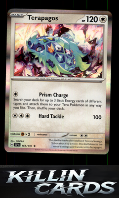 Terapagos 161/191 Pokemon Rare SV08: Surging Sparks Card NM